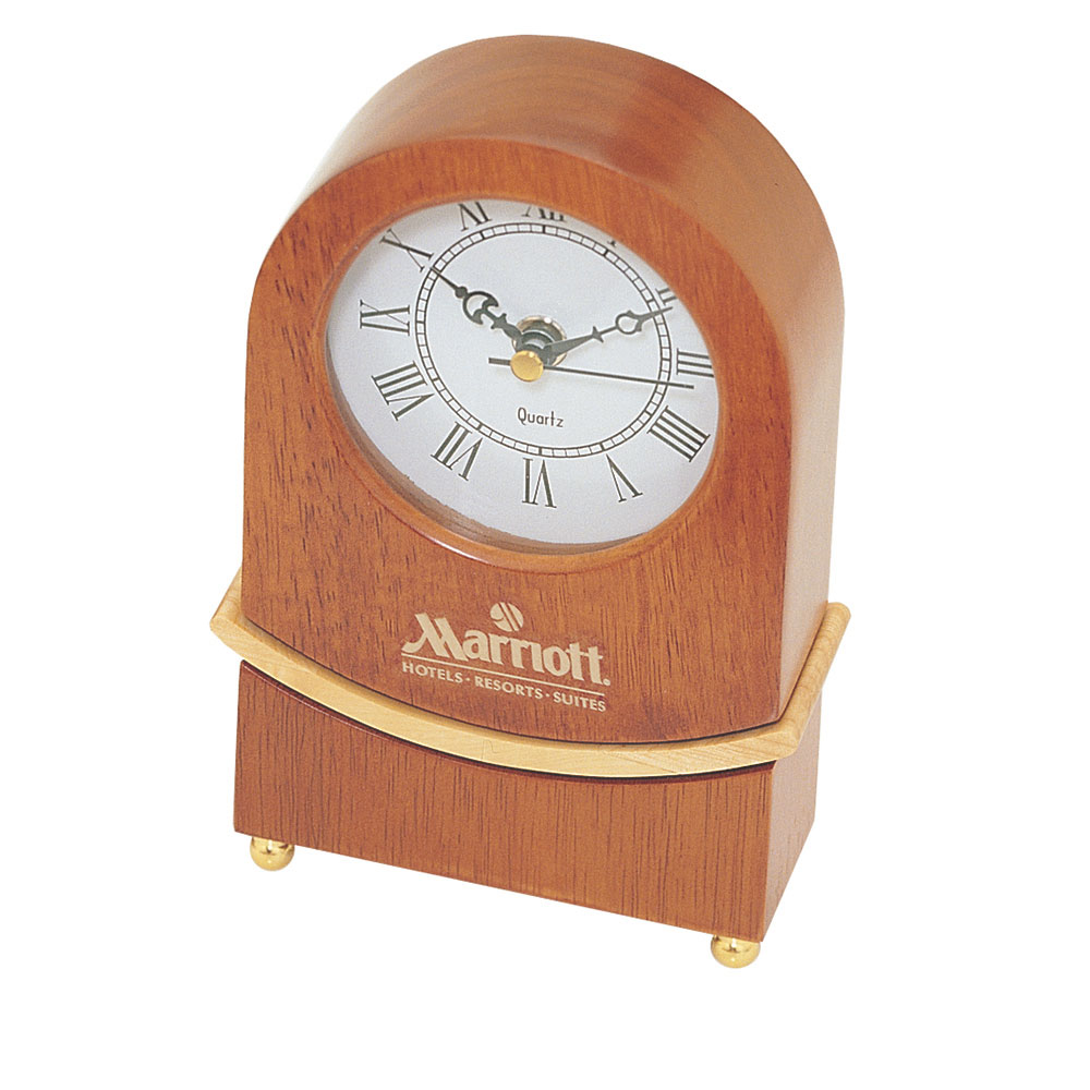 Wooden Clock with Moving Pendulum
