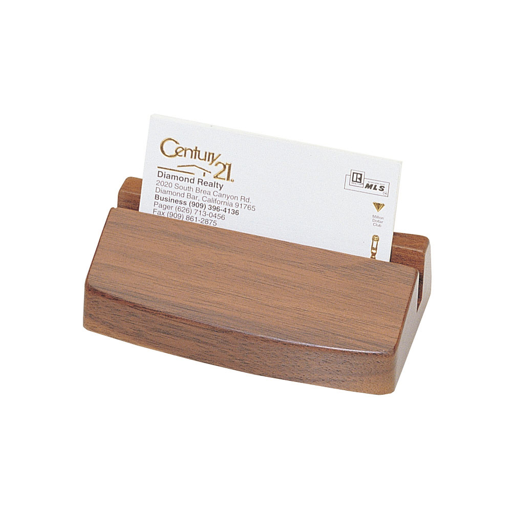 Executive Business Card Holder - Solid Walnut