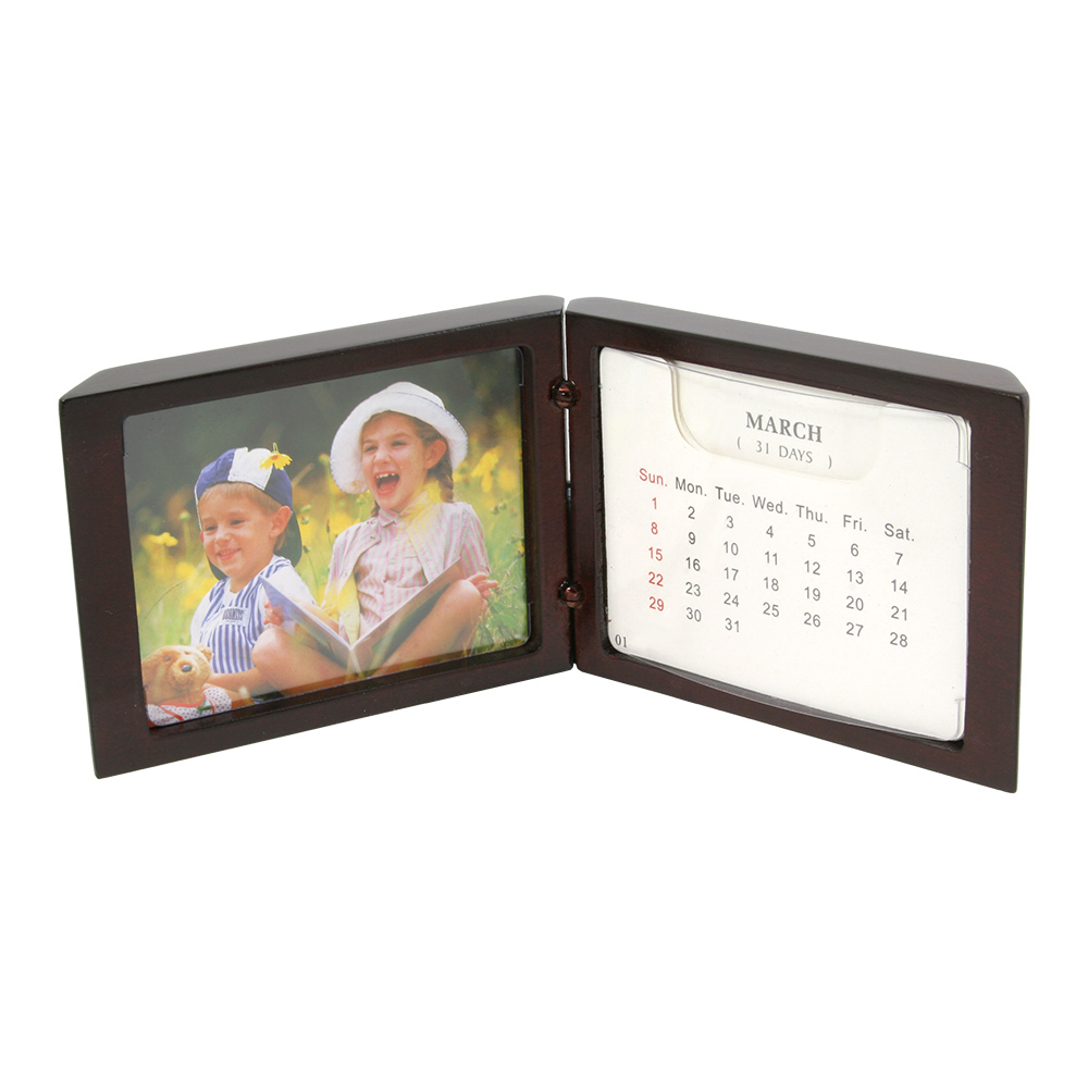 Standing Desk Calendar with Small Picture Frame (3-1/4" x 2-1/2")
