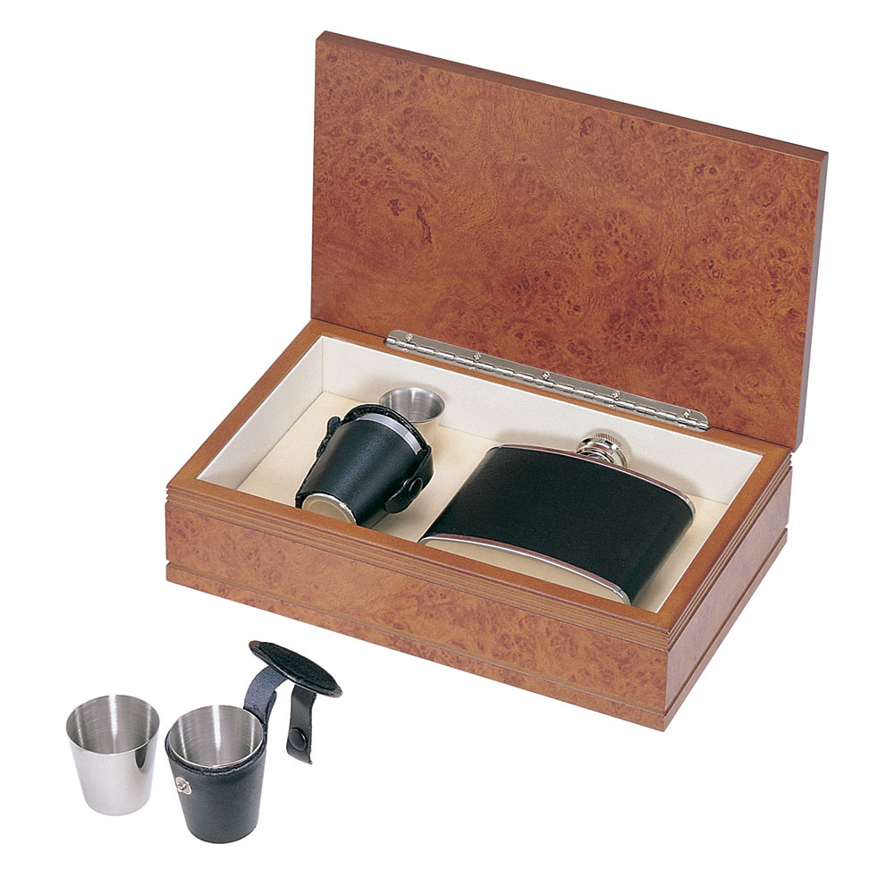 Vodka and Whiskey Gift Set with Flask