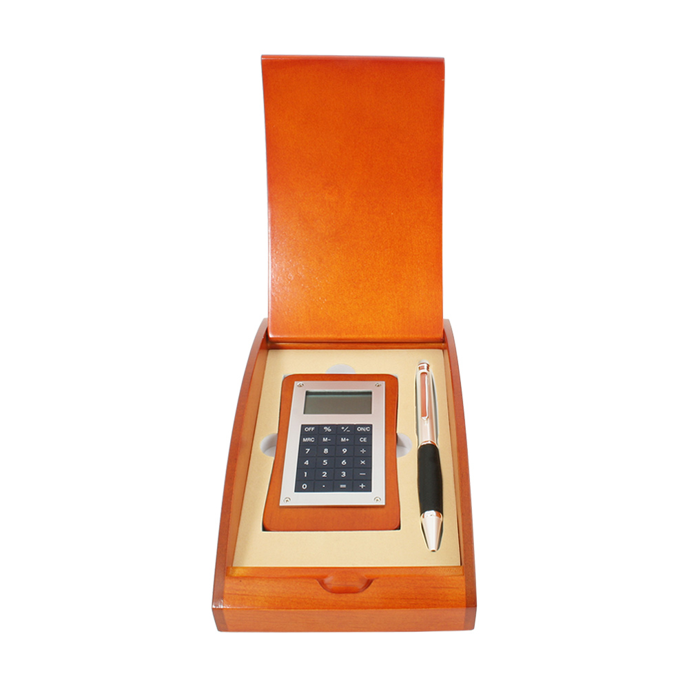 Unique Calculator and Pen Gift Set in Cherry Box