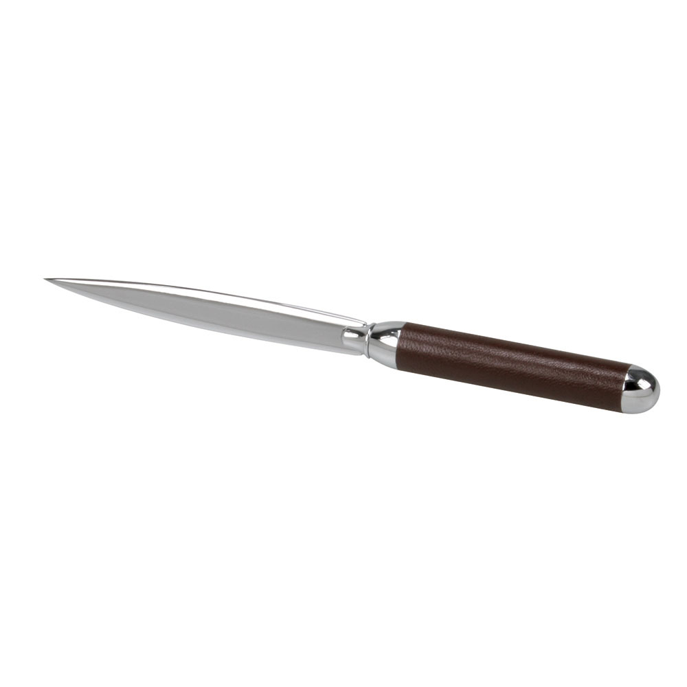 Brown Leather Handle Letter Opener