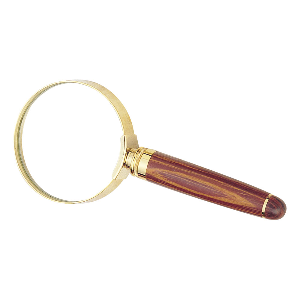 Magnifying Glass in Rosewood Finish with Gold Accents