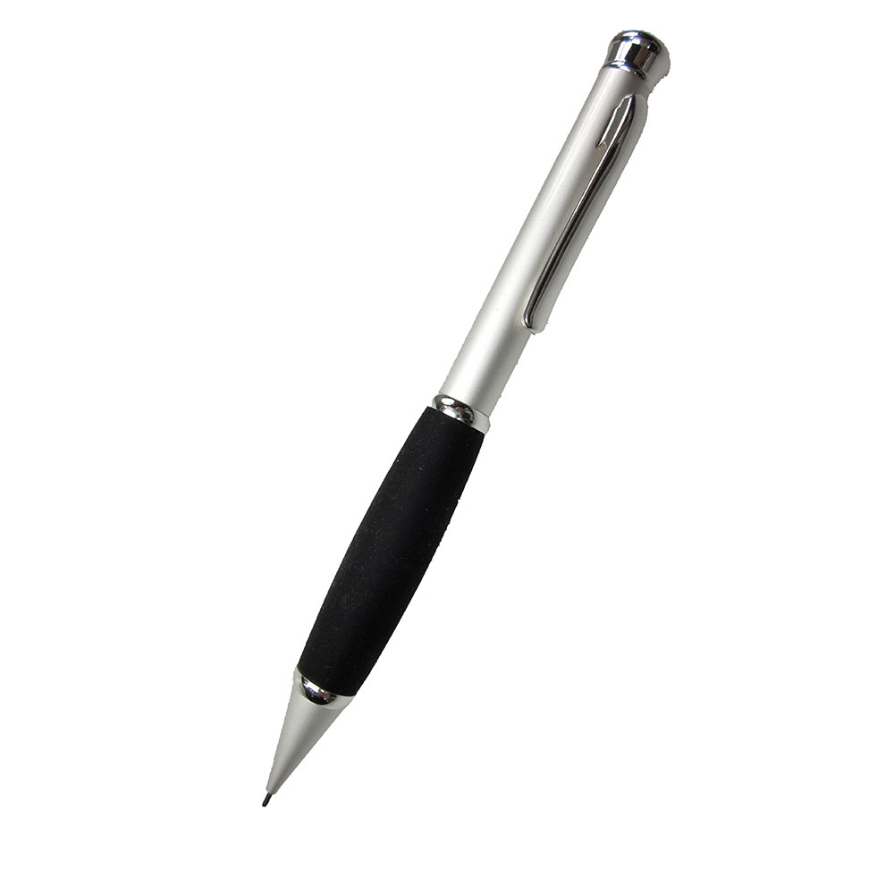 Pearl Silver Mechanical Pencil with Black Colored Grip
