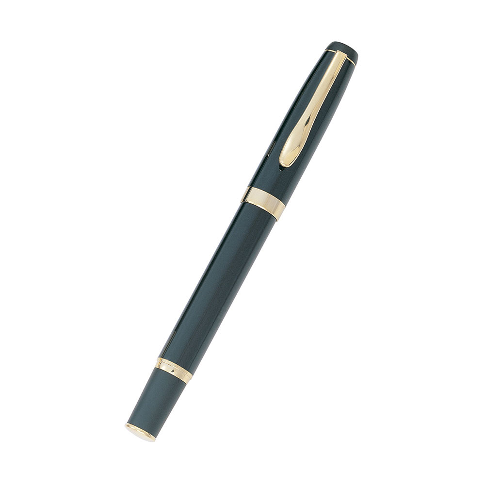 Executive Black Roller Ball Pen with Gold Accents