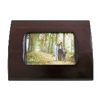 Rosewood Finish Photo Frame with Curved Edges (5