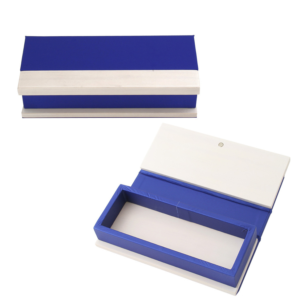 Wooden Pen Box with Colored Leatherette
