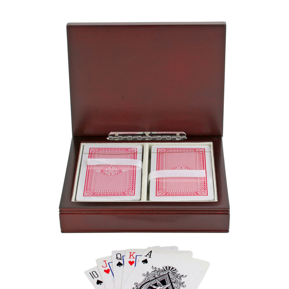 Bridge Card Game Box in Rosewood Finish