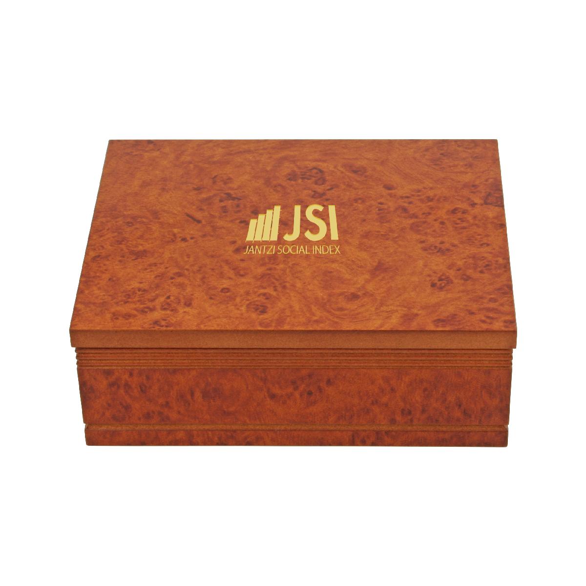 Medium Burl Wood Finish Wooden Box