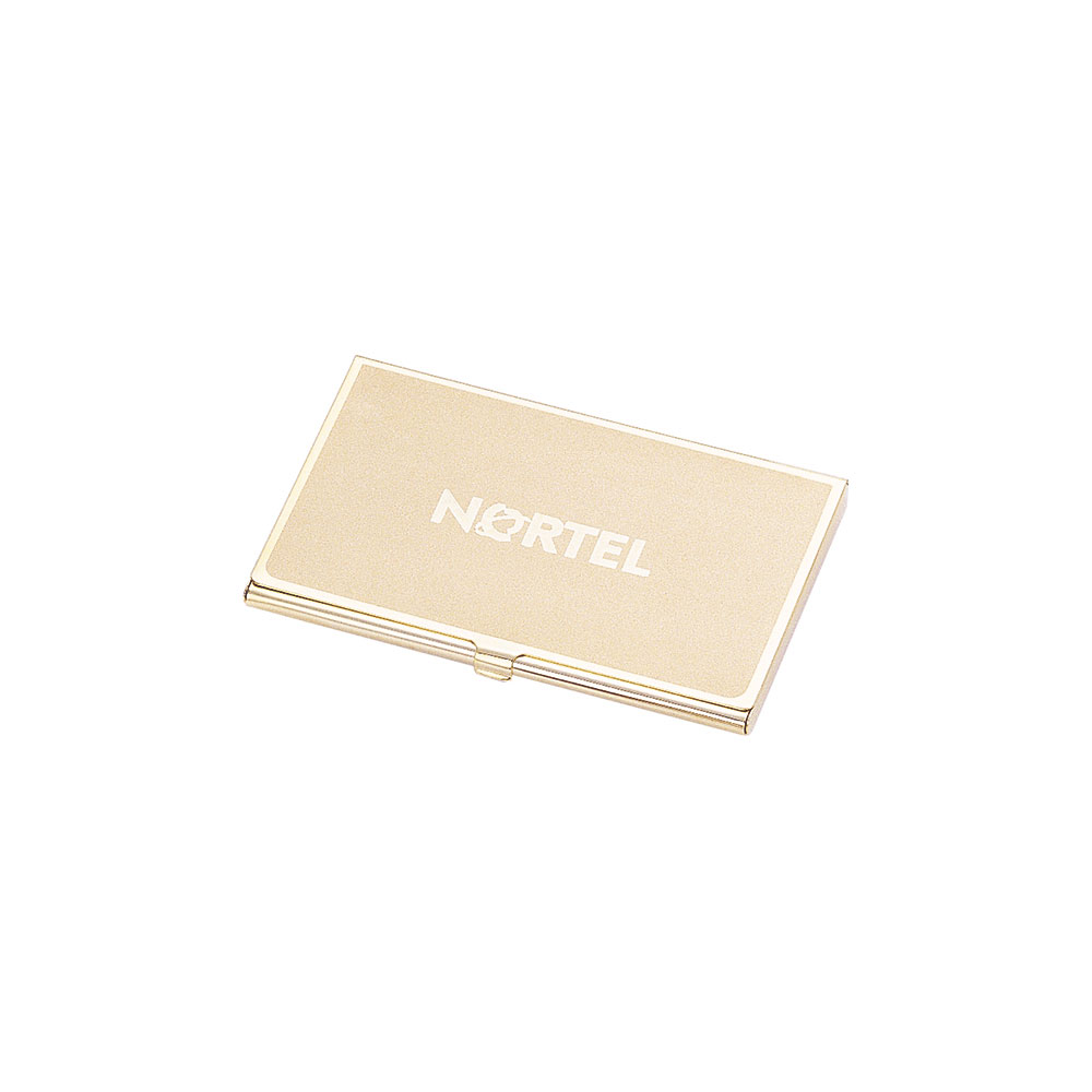 Solid Brass Business Card Case in Gold Finish