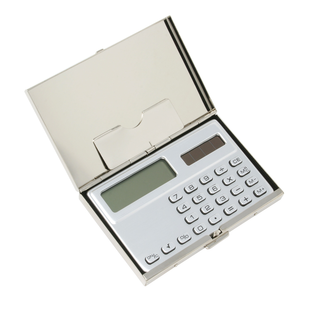 Calculator with Built-In Card Holder