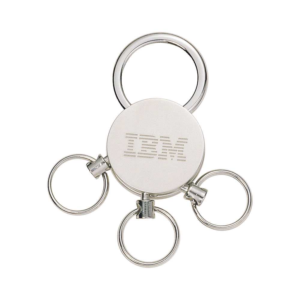 Detachable Three Ring Round Metal Key Chain