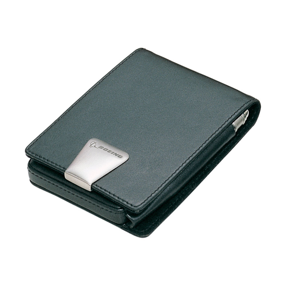 Executive Leather Business Card and Pen Case in Black