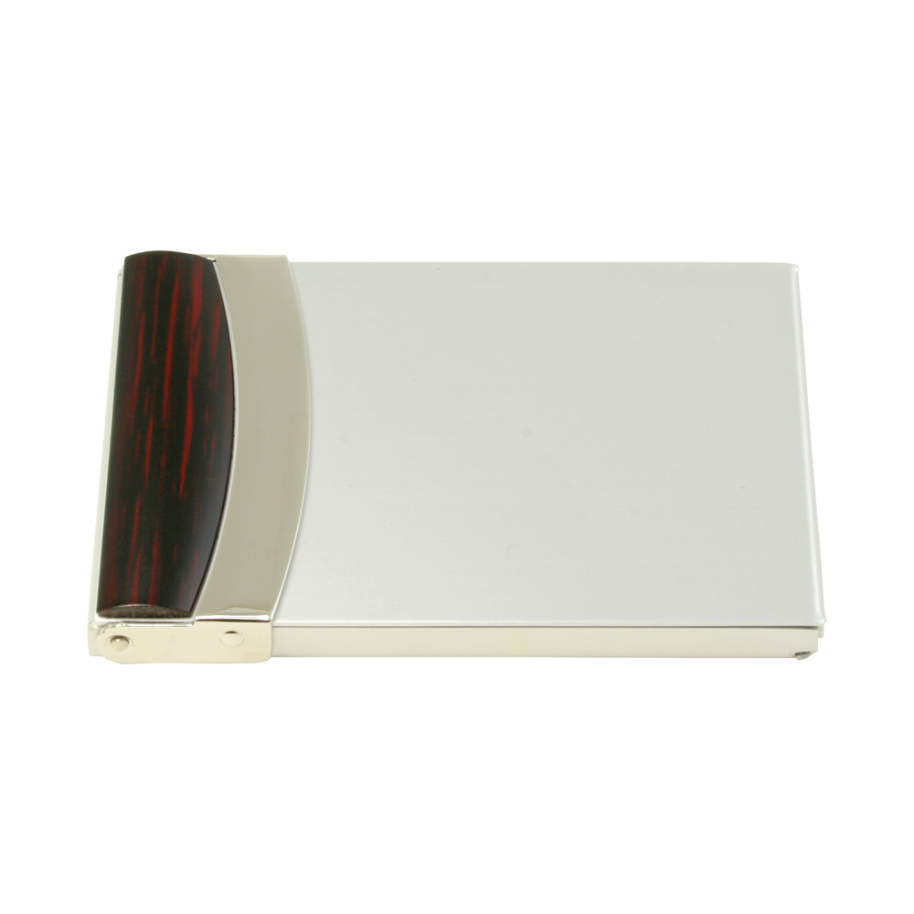 Metal Business Card Case with Acrylic Wooden Finish Edges