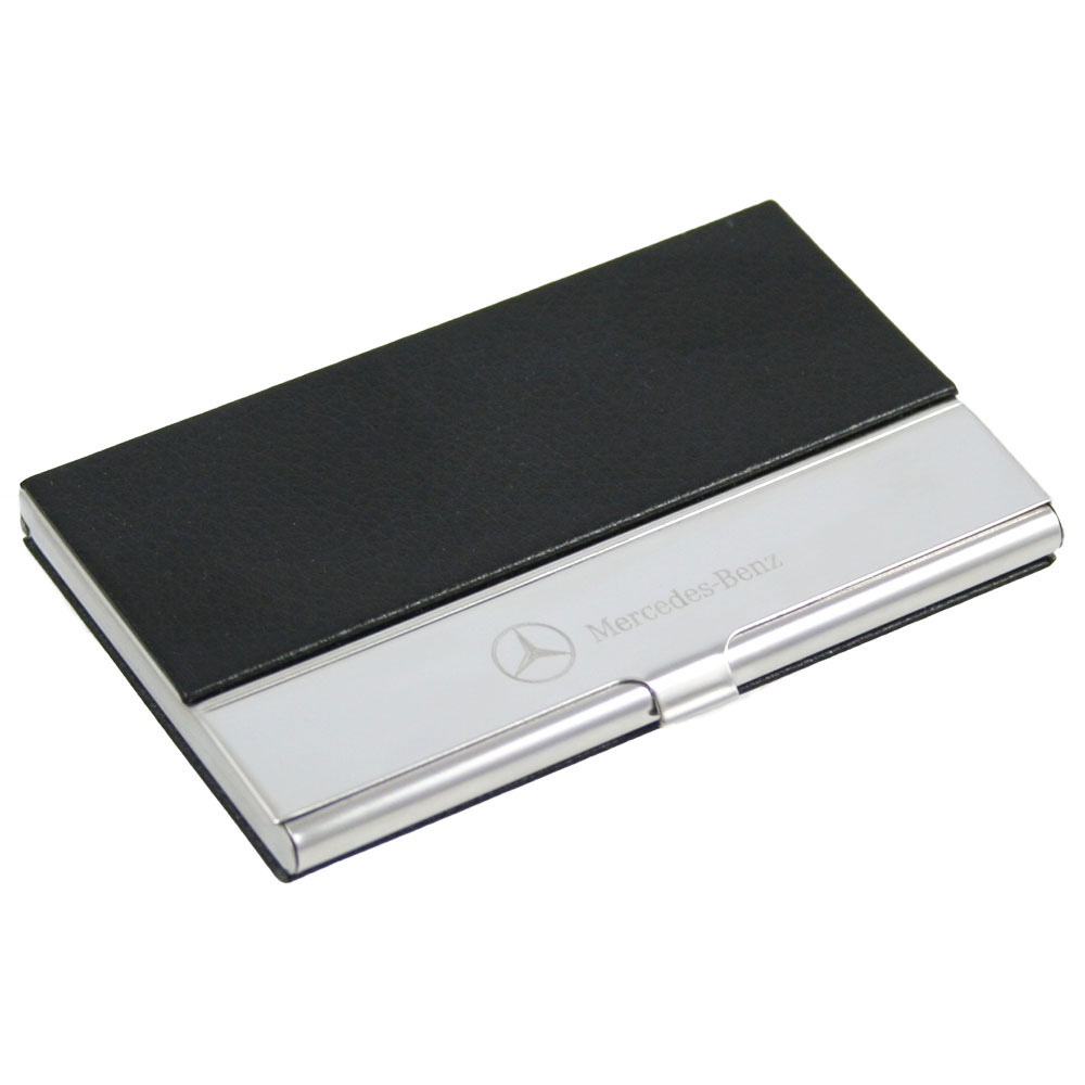 Executive Business Card Case with Black Leatherette 