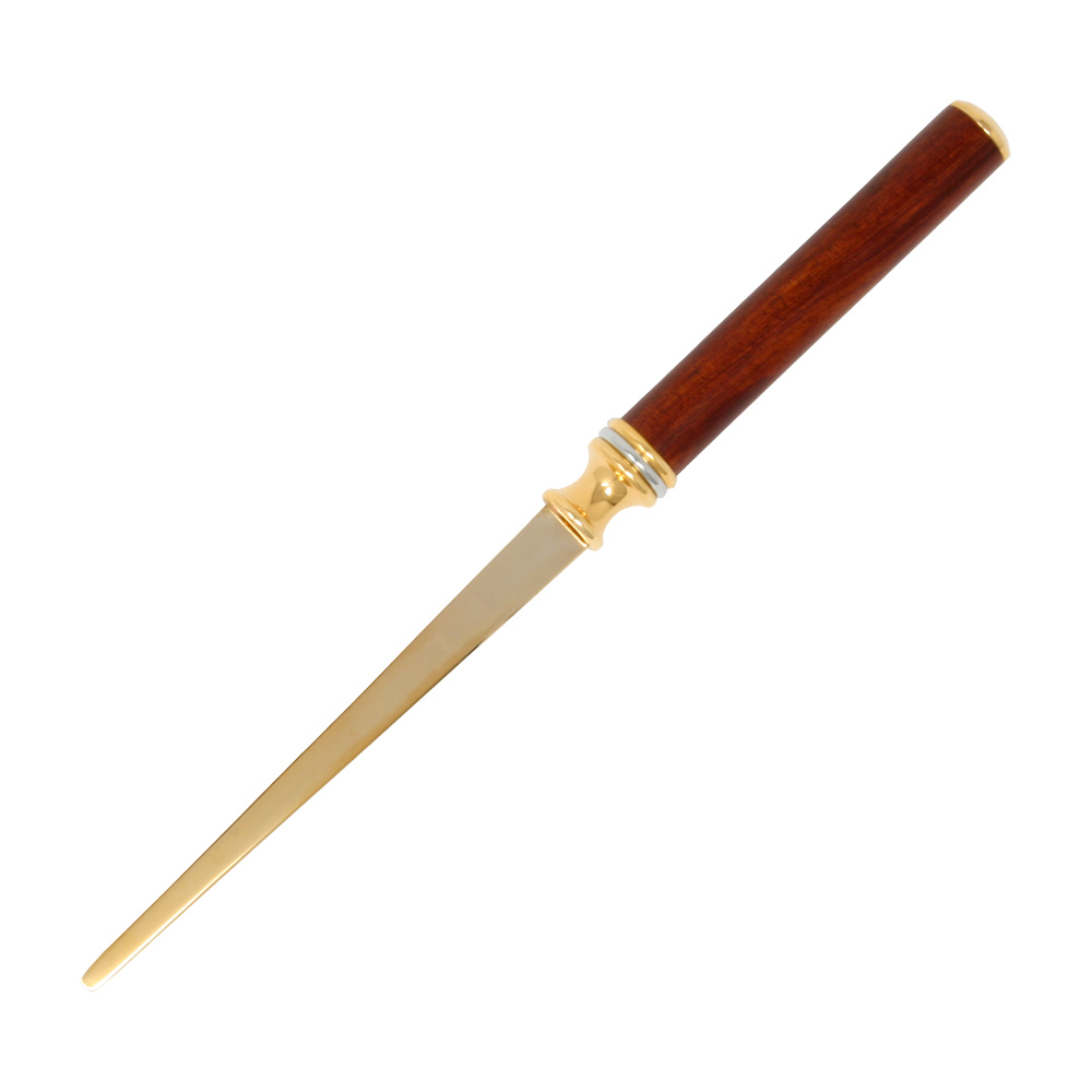 Gold Finish Letter Opener in Rosewood