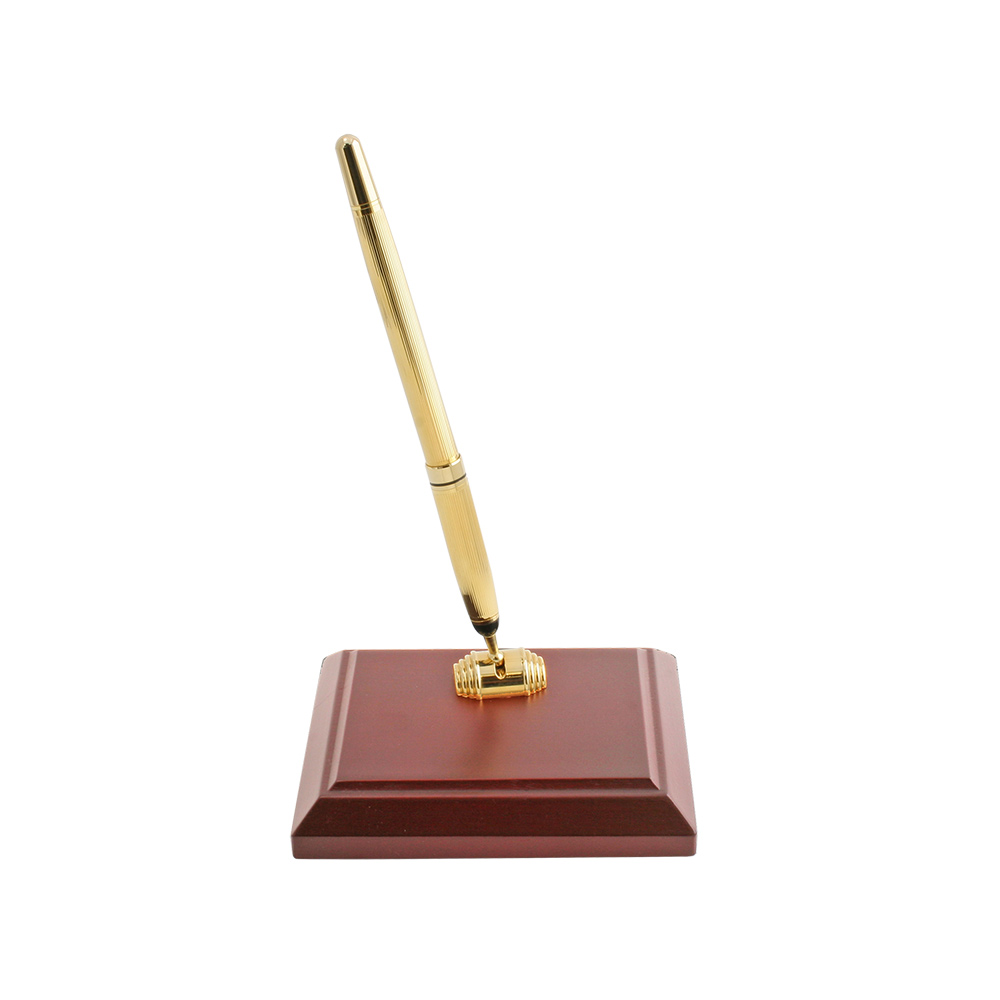 Executive Rosewood Finish Desktop Pen Stand