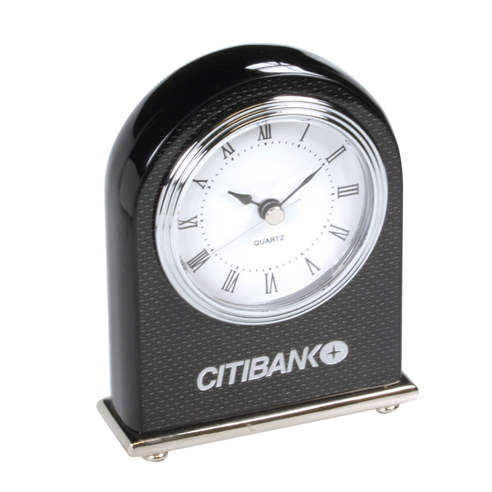Carbon Fiber Design Arched Desktop Clock