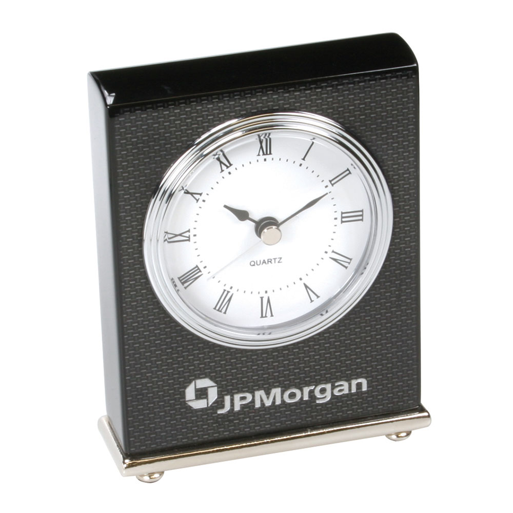 Carbon Fiber Design Rectangular Desktop Clock