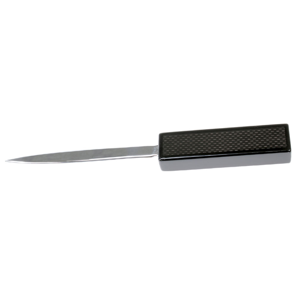 Letter Opener with Wide Handle in Carbon Fiber Design