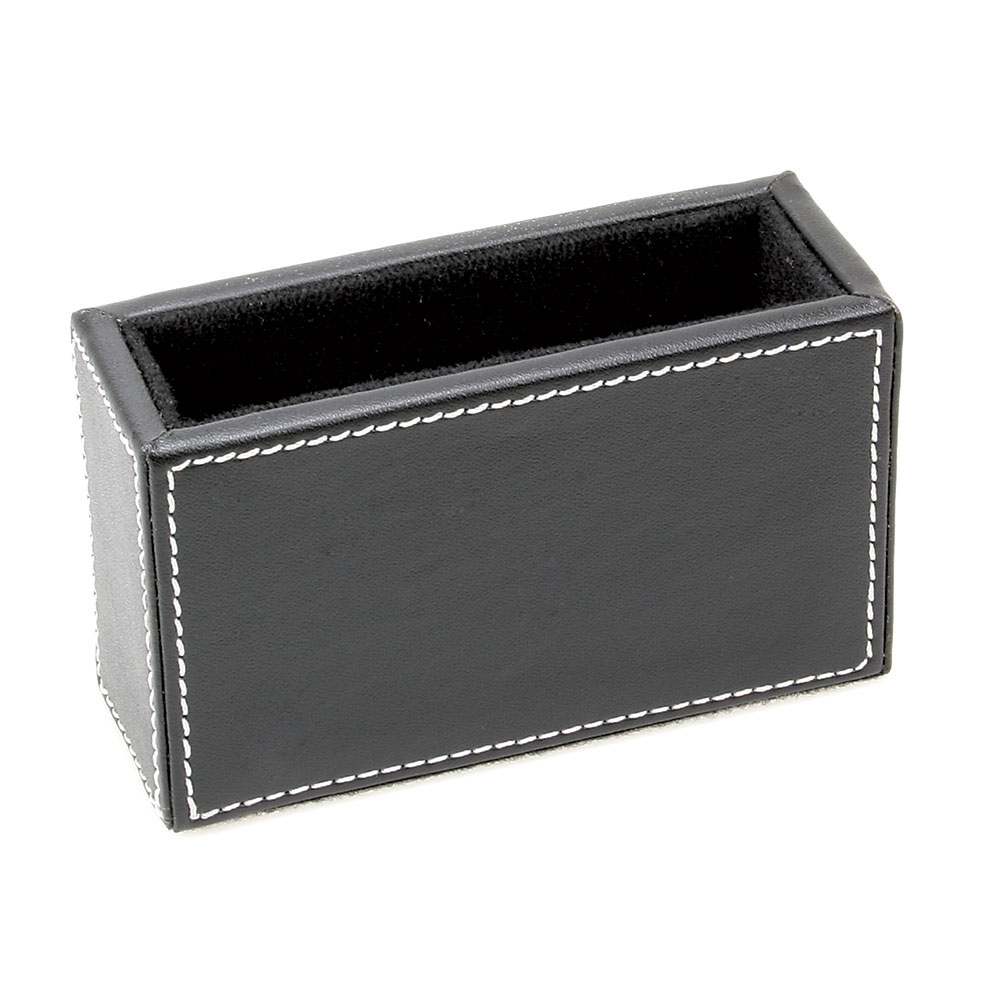 Black Leather Finish Business Card Holder