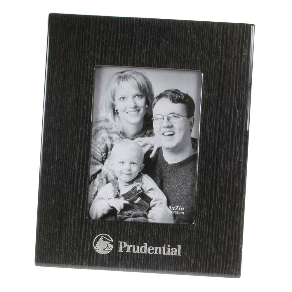 Glossy Wood Grain Picture Frame in Black Finish (5" x 7")