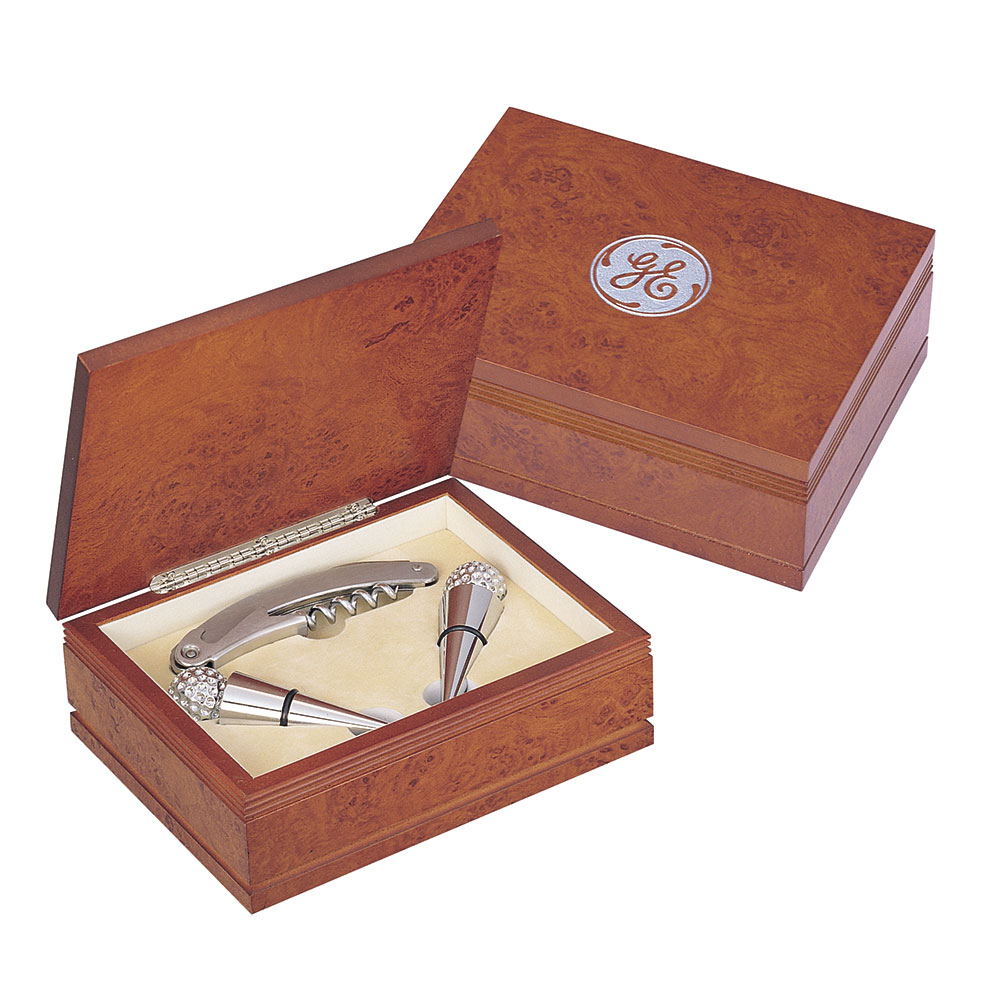 Wine Gifts Set – Wine Accessories Set w/Wooden Box- Wine Set