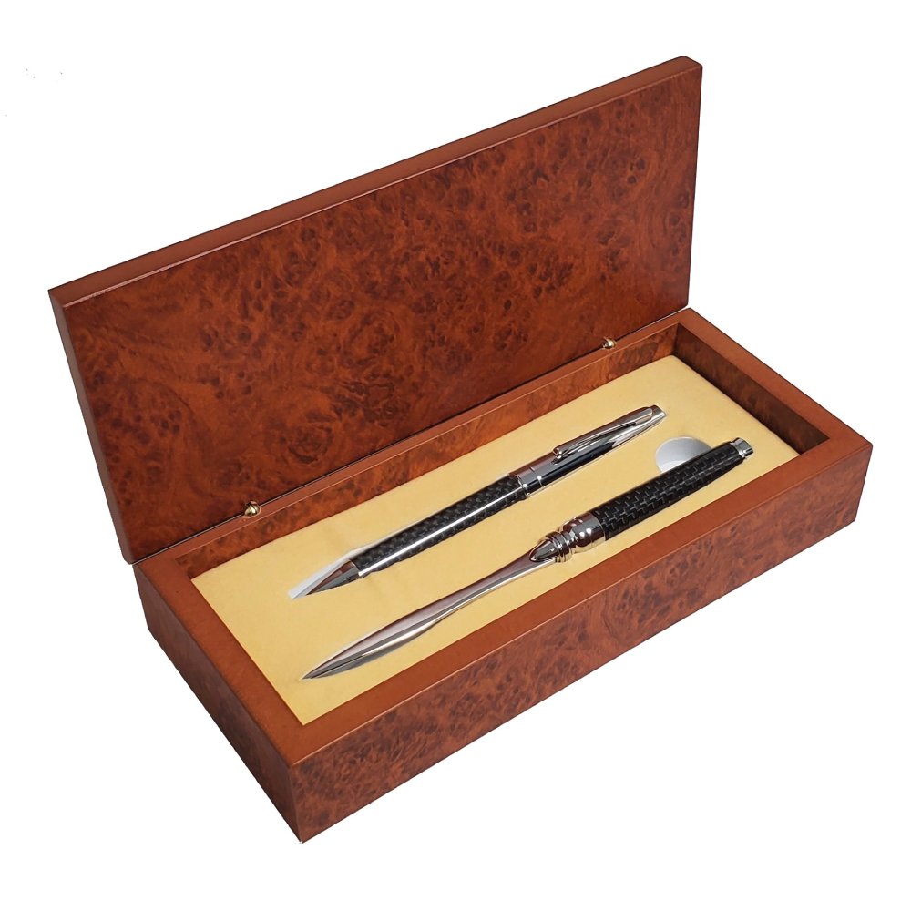 Carbon Fiber Pen and Letter Opener Gift Set