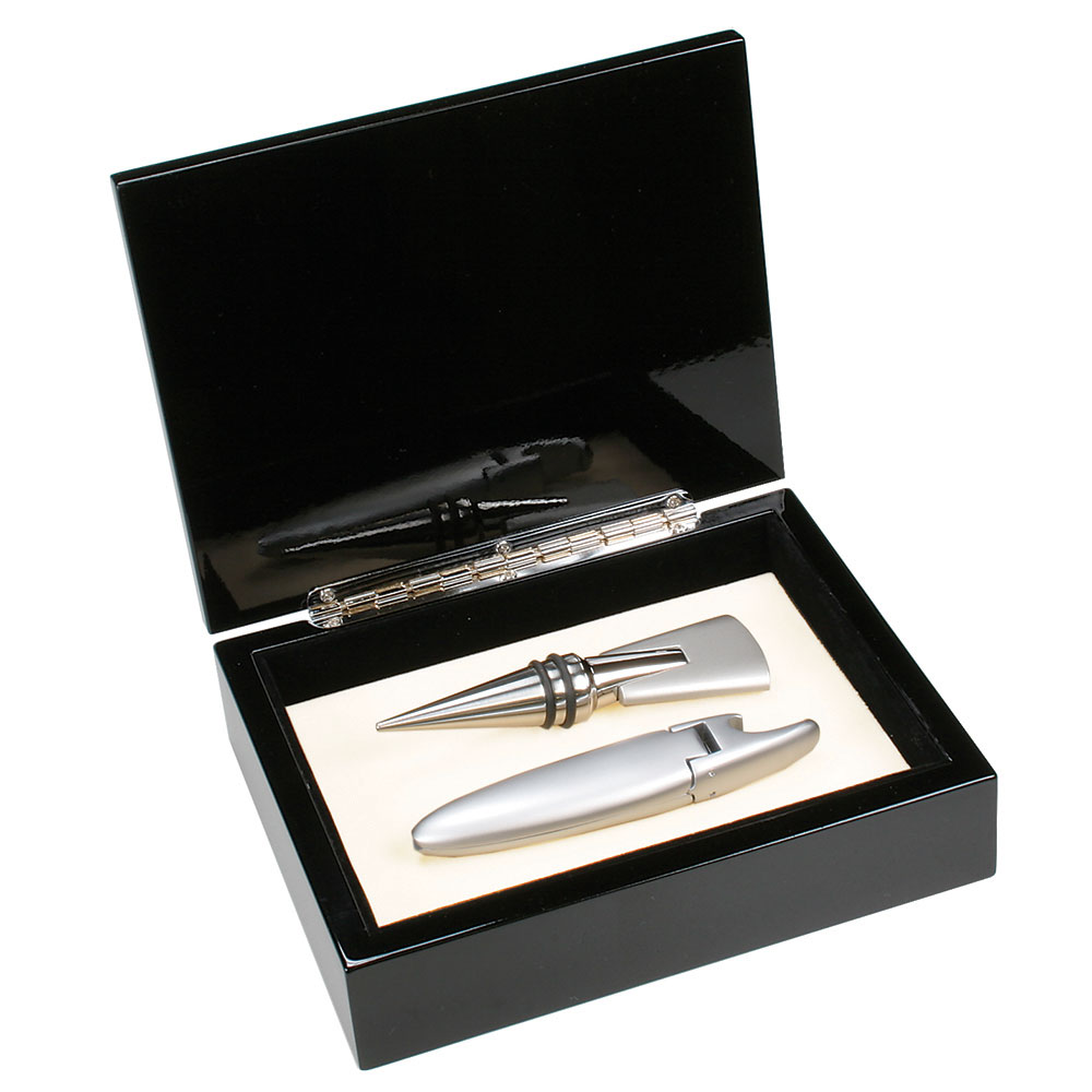 Two-in-One Corkscrew and Wine Stopper Gift Set