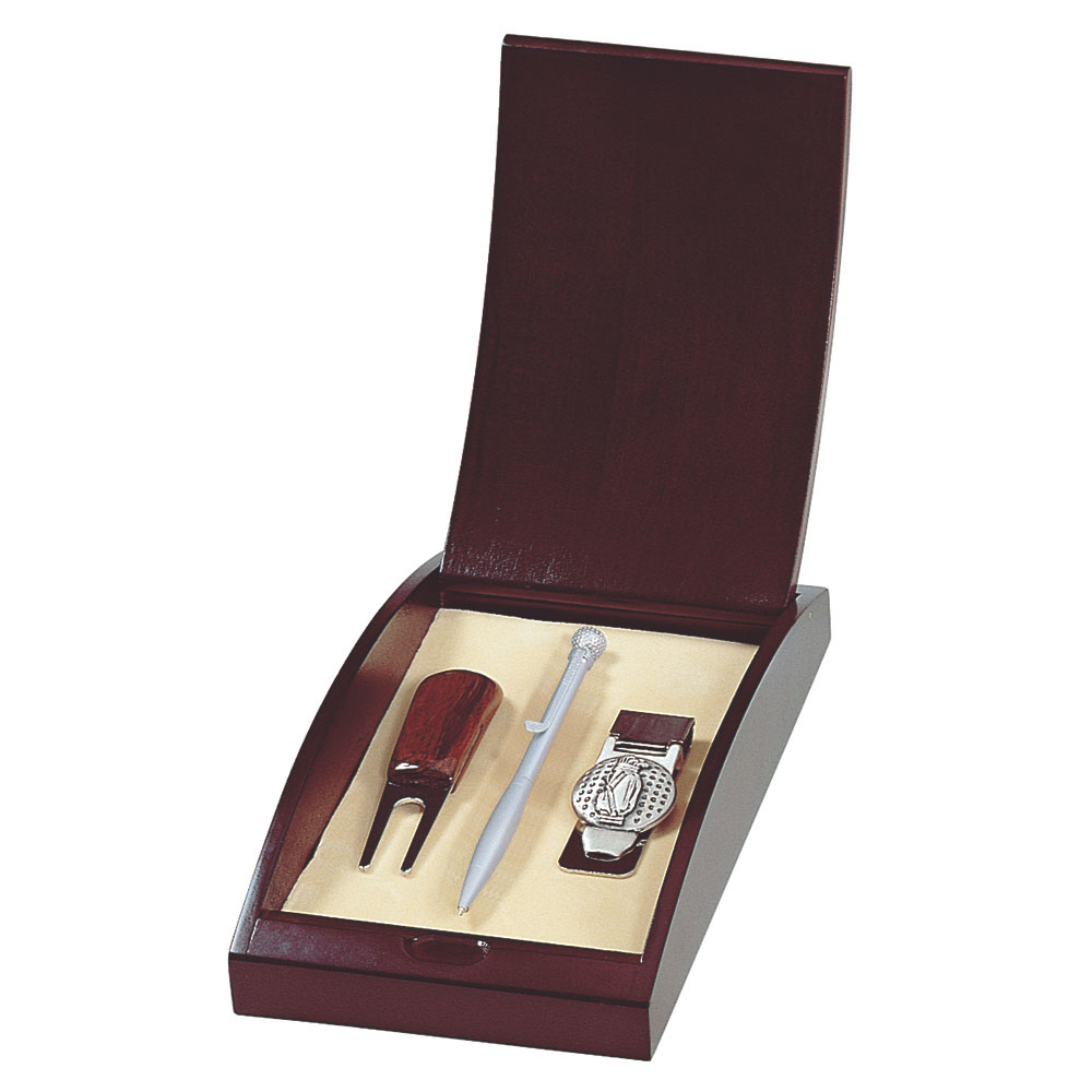 Unique Golf Ball Pen, Divot Tool, and Money Clip Set