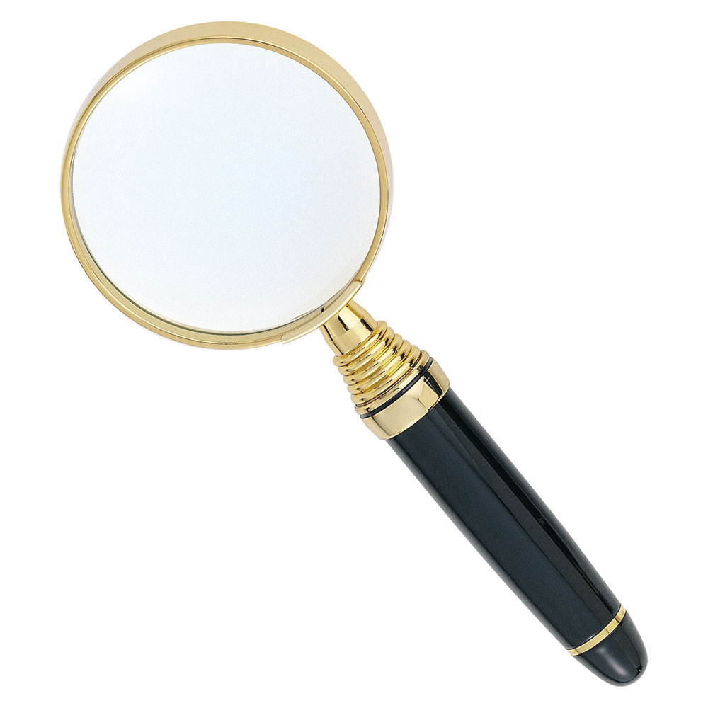 Executive Solid Brass Magnifying Glass with Gold Accents