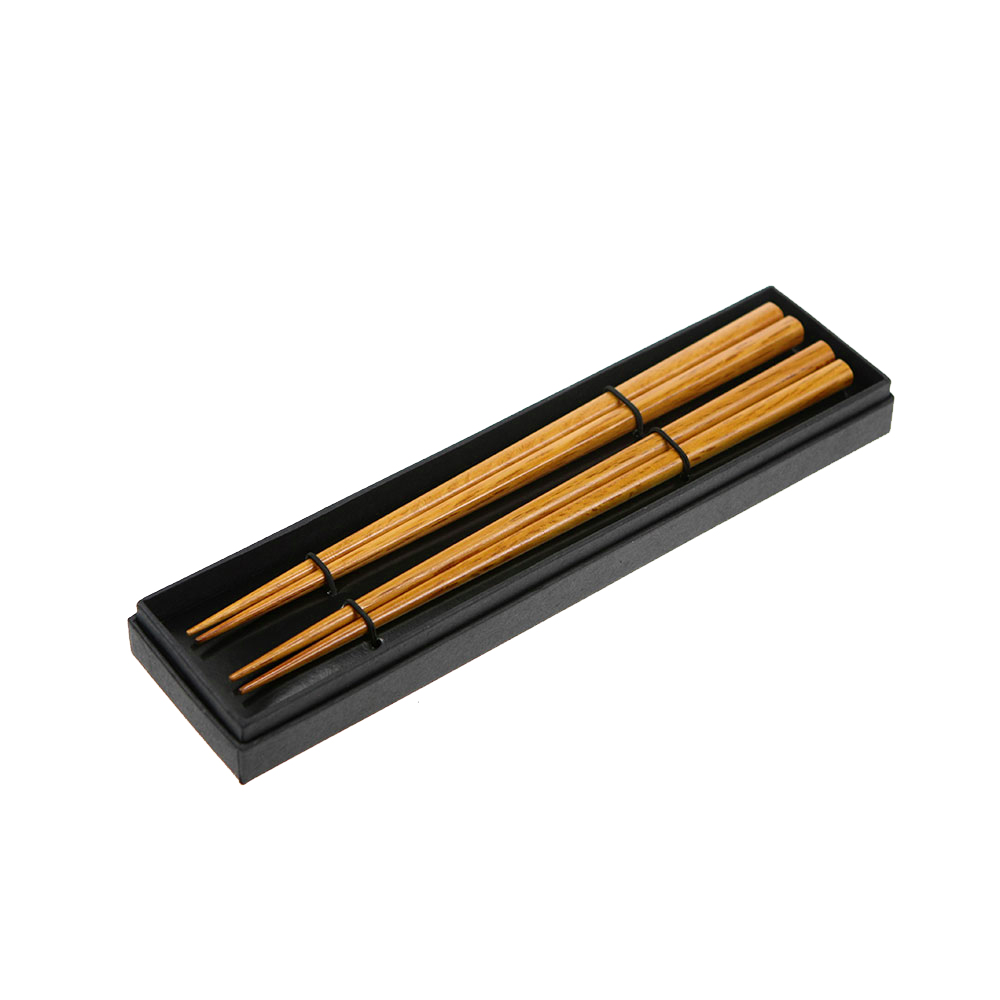 Set of Two Bamboo Chopsticks in Cardboard Box