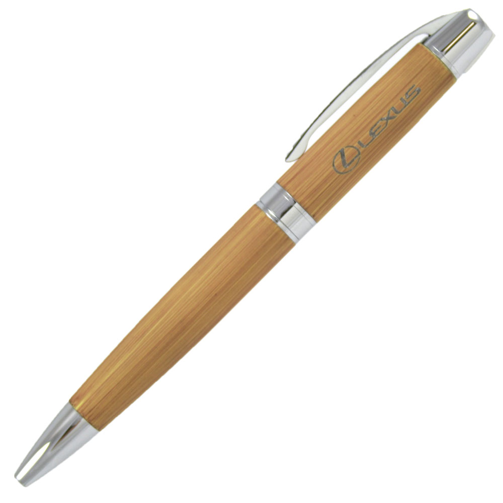 Bamboo Finish Metal Ballpoint Pen