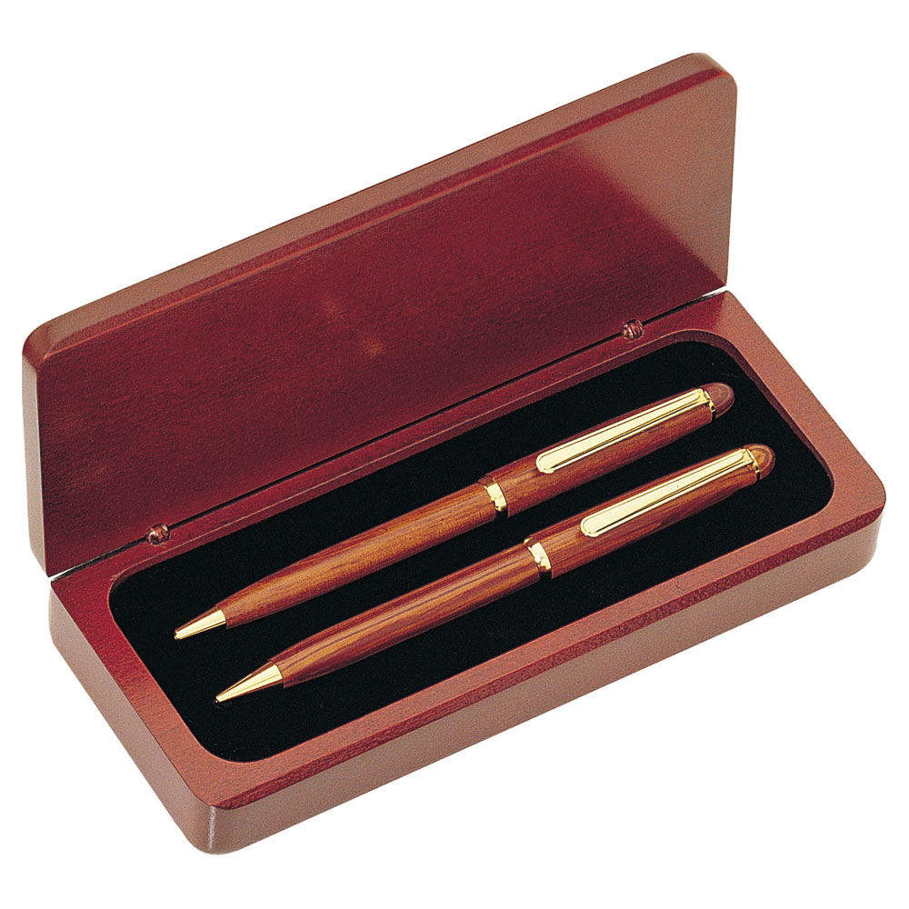 Medium Sized Rosewood Pen and Pencil Set