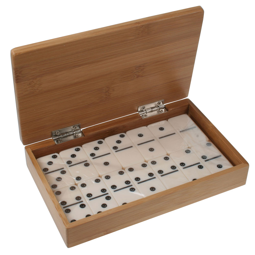 28-Piece Domino Set in Bamboo Box