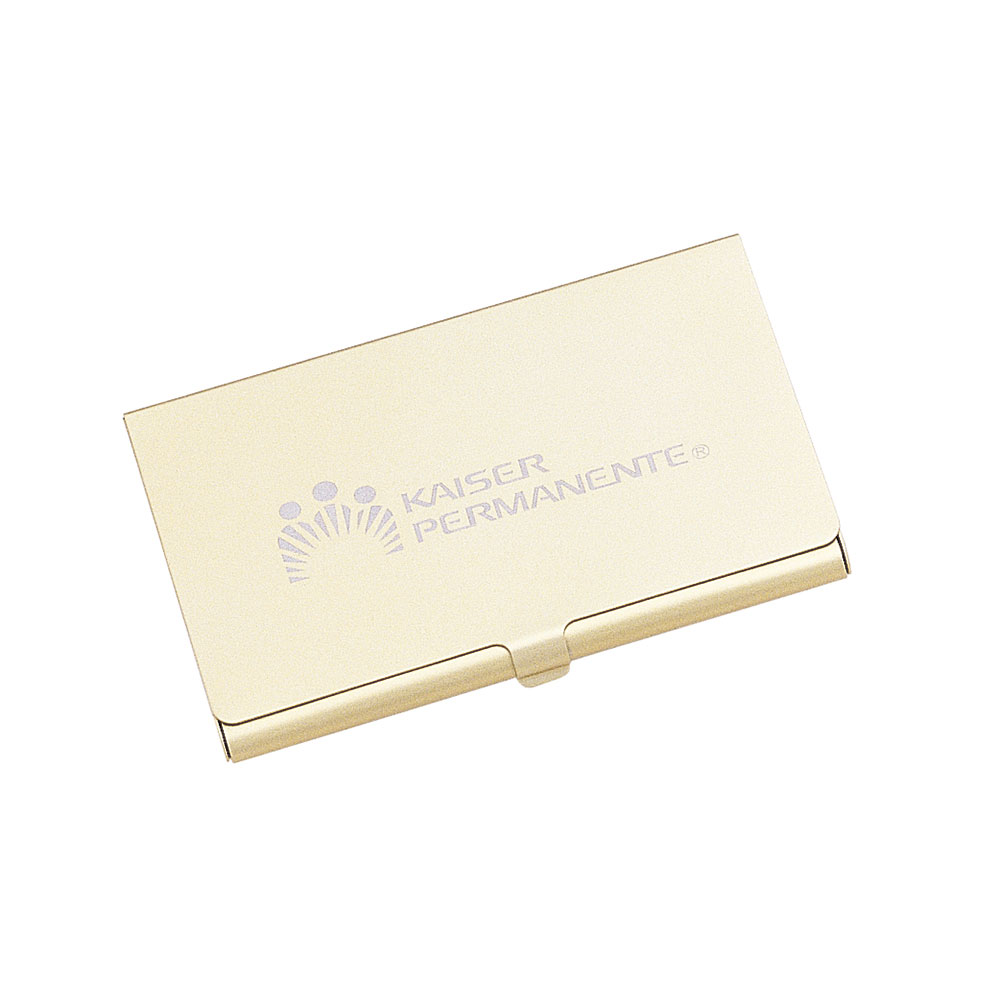 Aluminum Business Card Case in Gold Finish BD144AG