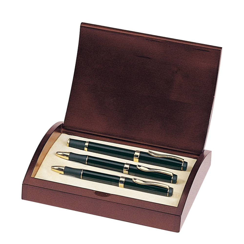 Executive Black Ballpoint and Roller Ball Pen Set