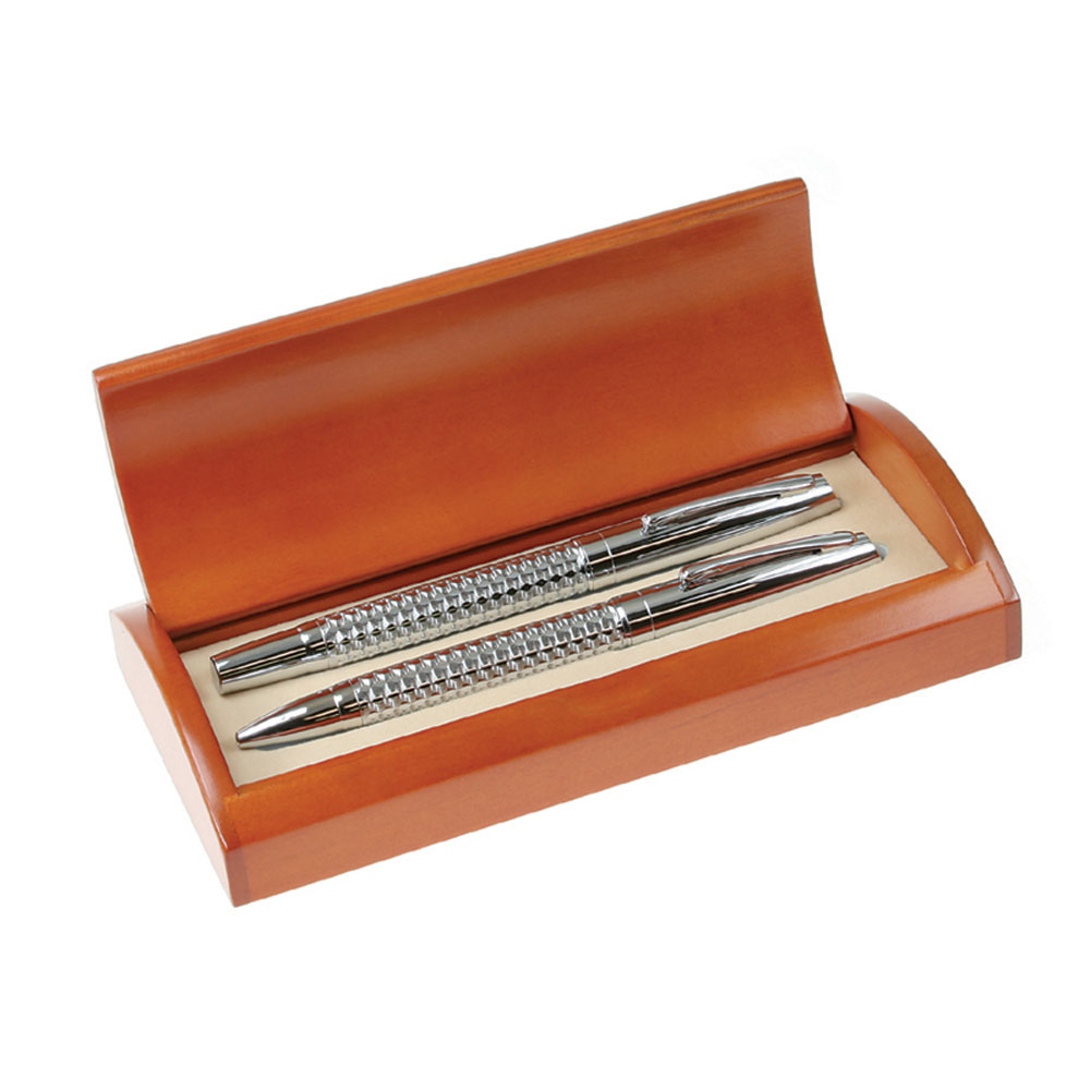 Sleek Ballpoint and Roller Ball Pen Set S6255